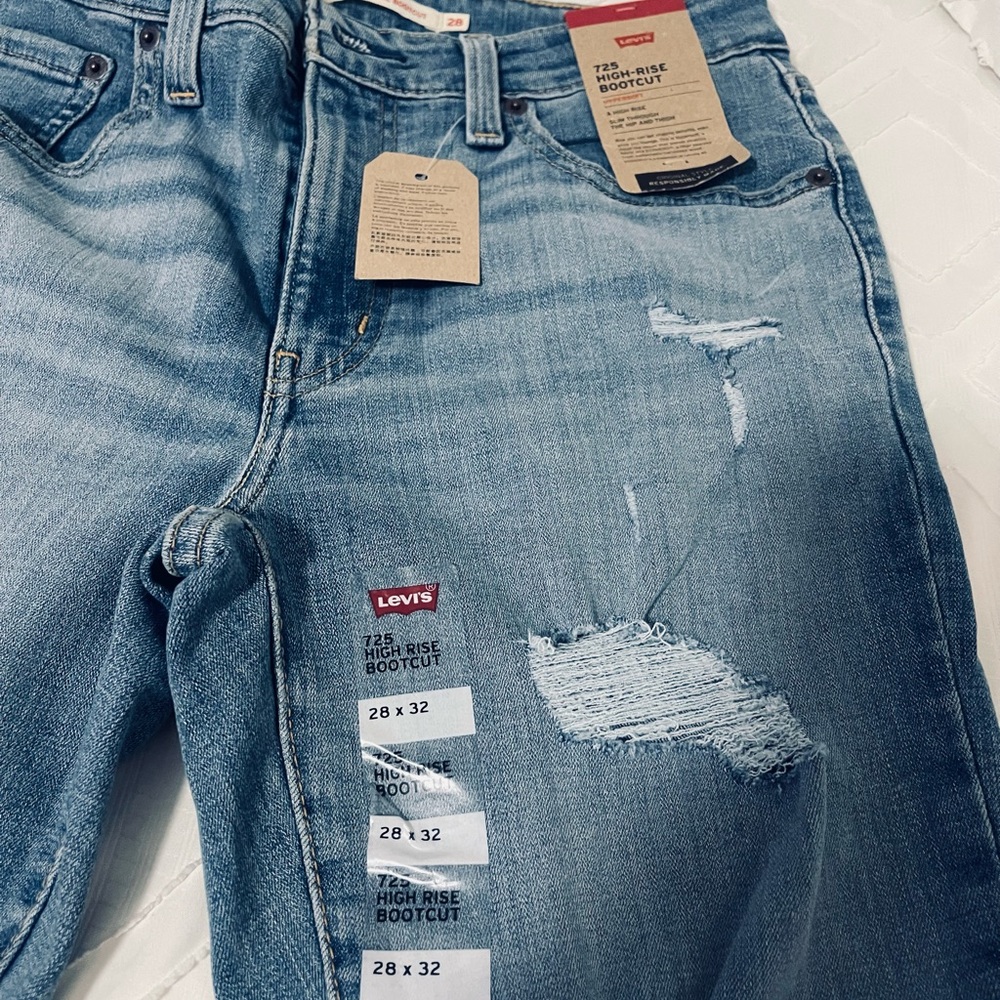 Levi's Blue High-Rise Bootcut Jeans